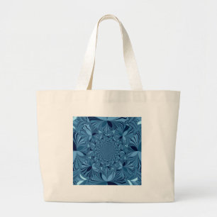 Schöne, reizende Iridescent Blue Kaleidoskop Art Jumbo Stoffbeutel