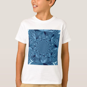 Schöne, reizende Iridescent Blue Kaleidoskop Art T-Shirt