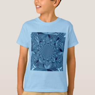 Schöne, reizende Iridescent Blue Kaleidoskop Art T-Shirt