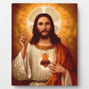 Schöne religiöse Heilige Herz Jesu Bild Fotoplatte