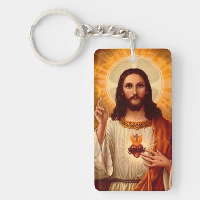 Schöne religiöse Heilige Herz Jesu Bild Schlüsselanhänger (Vorderseite)