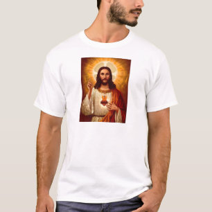 Schöne religiöse Heilige Herz Jesu Bild T-Shirt