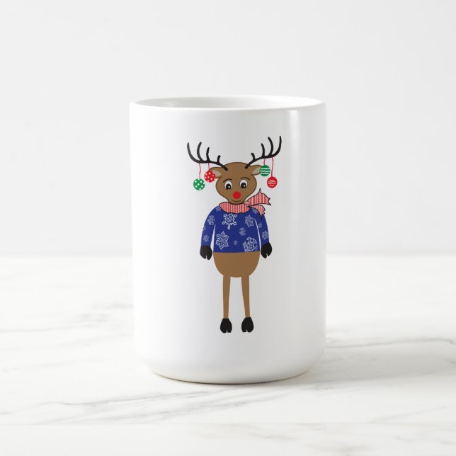 Schöne Rentier Weihnachtsgeschenke Tasse (Mittel)