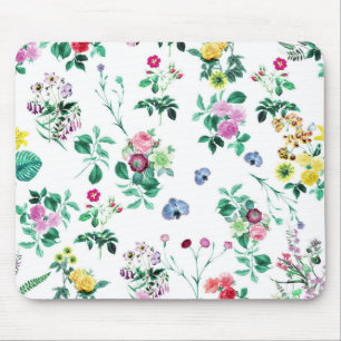 Schöne Retro Flora Kunst Mousepad