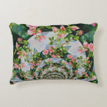Schöne Retro-Rosa rote Rosen Aquarellblüte Dekokissen<br><div class="desc">Romantische Rose Aquarellmalerei</div>