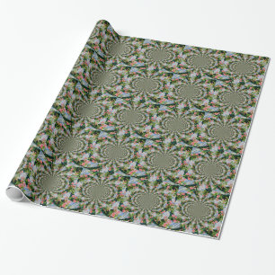 Schöne Retro-Rosa rote Rosen Aquarellblüte Geschenkpapier