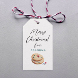 Schöne Retro Weihnachtskochtopf Wasserfarbe Geschenkanhänger