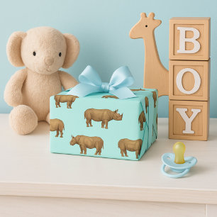 Schöne Rhinos Geschenkpapier Set
