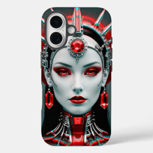 Schöne Roboterweibchen der Zukunft iPhone 16 Hülle