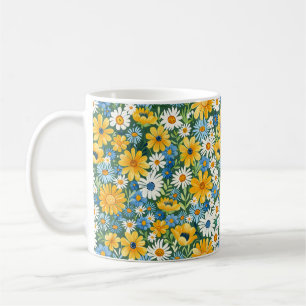 Schöne romantische Frühlingsgelbe Mädchenblumen  Kaffeetasse
