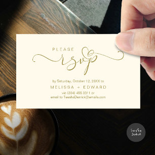 Schöne romantische Hochzeit lädt RSVP Card ein Begleitkarte