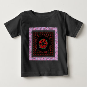 Schöne rosa blaue weiße Herzen Liebesdesign Baby T-shirt