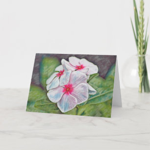 Schöne rosa Blume Art Note Card Karte