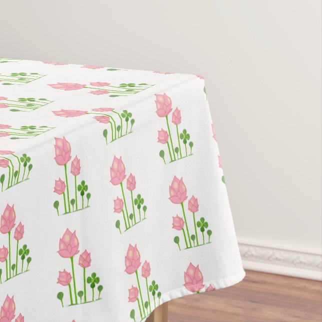 Schöne rosa Blume auf Weiß Tischdecke (Beispiel)