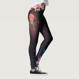 Schöne rosa Blume blühen Leggings