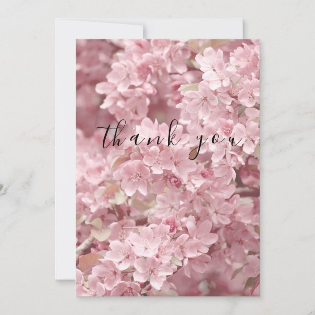 Schöne rosa Blume blüht flatter dank Karte (Vorderseite)