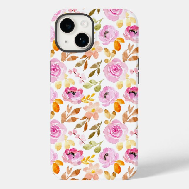 Schöne rosa Blume Case-Mate iPhone 14 Hülle (Rückseite)