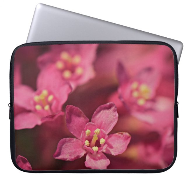 Schöne rosa Blume Laptopschutzhülle (Vorderseite)