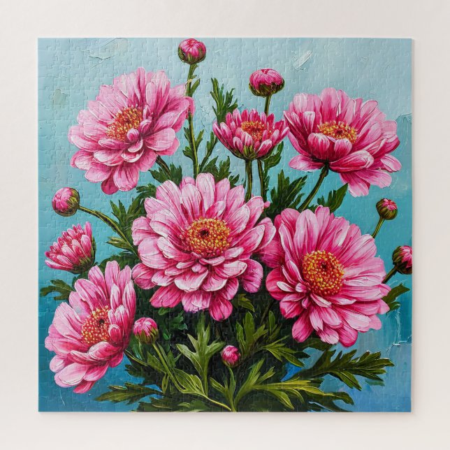Schöne rosa Blume mit grünen Blätter (Vertikal)