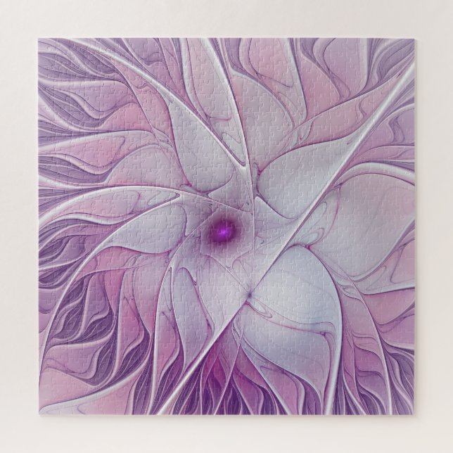 Schöne rosa Blume Moderne Abstrakte Fraktal Kunst, (Vertikal)