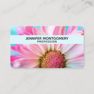 Schöne rosa Blume Nah Up Foto Business Card Visitenkarte