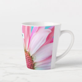 Schöne rosa Blume Nah Up Foto Milchtasse