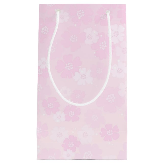 Schöne rosa Blume romantisch Kleine Geschenktüte (Vorderseite)
