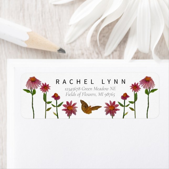 Schöne rosa Blume Schmetterling (Insitu)