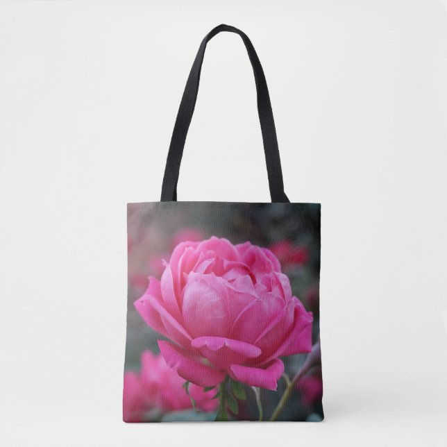 Schöne Rosa-Blume Tasche (Vorderseite)