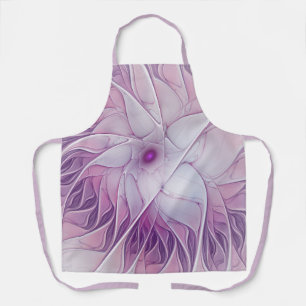 Schöne rosa Blumen moderne abstrakte Fraktalkunst Schürze