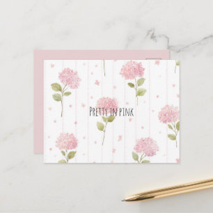 Schöne rosa Blumen Postkarte
