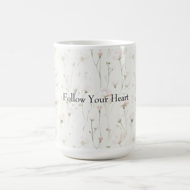 Schöne Rosa-blumige Farbe Kaffeetasse (Mittel)