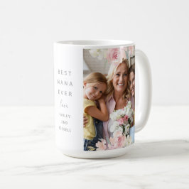 Schöne rosa Blüte Beste Nana je zwei Fotos Kaffeetasse