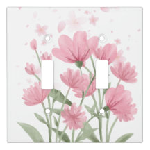 Schöne rosa Cosmos Blumenmuster-Dekorativkissen