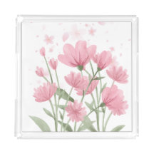 Schöne rosa Cosmos-Blumenmuster-Dekorativkissen