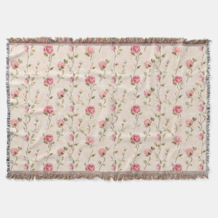 Schöne rosa cremefarbene Rosen Blumen Decke