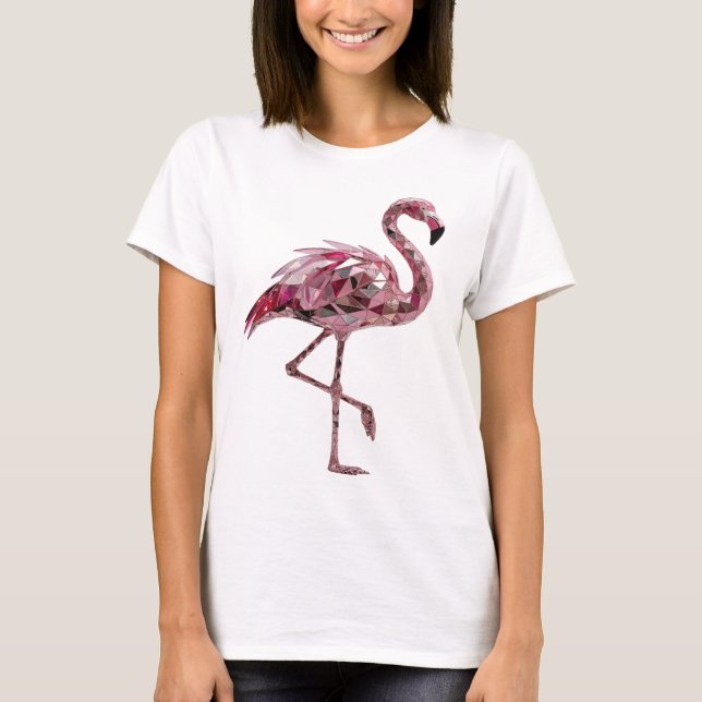 Schöne rosa FLAMINGO Gestaltung T-Shirt (Vorderseite)