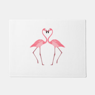 Schöne rosa Flamingos-Liebe Fußmatte