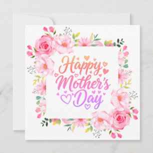 Schöne rosa florale Alles Liebe zum Muttertag Karte