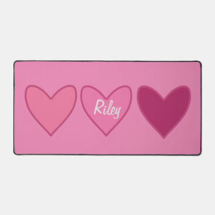 Schöne rosa Herzen Valentinstag  Schreibtischunterlage