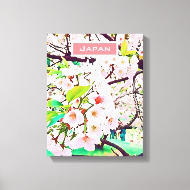 Schöne Rosa Kirschblüte Japan Reise Leinwanddruck (Vorderseite)