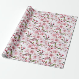 Schöne rosa Kirschblüten Geschenkpapier