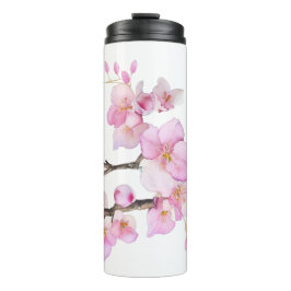 Schöne rosa Kirschblüten Thermosbecher