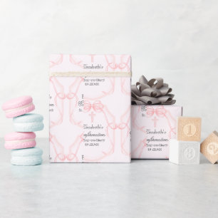 Schöne rosa Konfirmationsparty Personalisiert Geschenkpapier