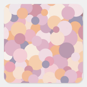 Schöne rosa Kreise Quadratischer Aufkleber