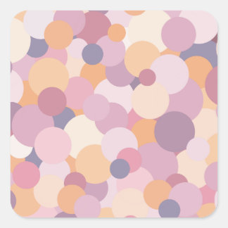 Schöne rosa Kreise Quadratischer Aufkleber