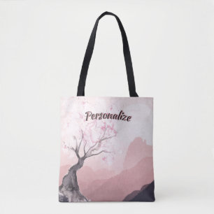Schöne rosa Landschaft Surreal Natur Tasche