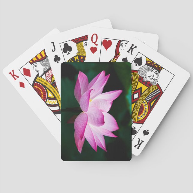 Schöne Rosa Lotus Blume Bloom Spielkarten (Rückseite)
