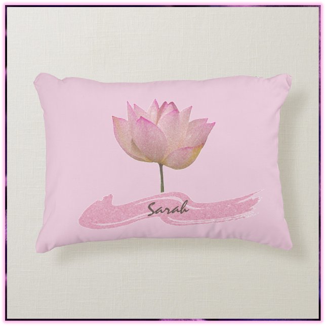 Schöne Rosa Lotus-Blume Dekokissen (Von Creator hochgeladen)