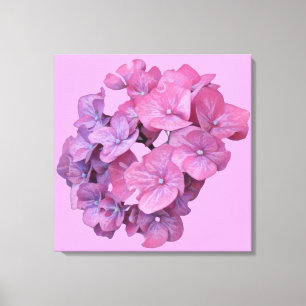 Schöne rosa moderne floral minimalist chic femme leinwanddruck